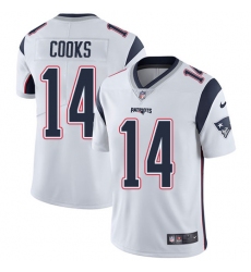 Men's Nike New England Patriots #14 Brandin Cooks White Vapor Untouchable Limited Player NFL Jersey