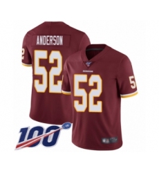 Men's Washington Redskins #52 Ryan Anderson Burgundy Red Team Color Vapor Untouchable Limited Player 100th Season Football Jersey