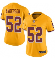 Women's Nike Washington Redskins #52 Ryan Anderson Limited Gold Rush Vapor Untouchable NFL Jersey