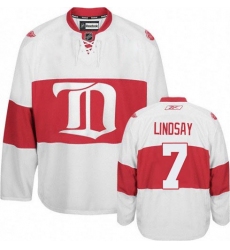 Women's Reebok Detroit Red Wings #7 Ted Lindsay Authentic White Third NHL Jersey