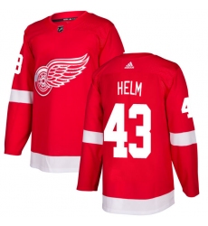Youth Adidas Detroit Red Wings #43 Darren Helm Authentic Red Home NHL Jersey