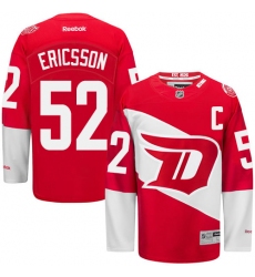 Men's Reebok Detroit Red Wings #52 Jonathan Ericsson Authentic Red 2016 Stadium Series NHL Jersey
