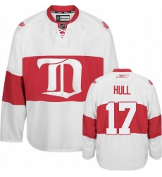Women's Reebok Detroit Red Wings #17 Brett Hull Authentic White Third NHL Jersey