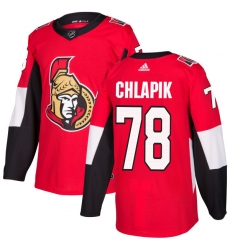 Men's Adidas Ottawa Senators #78 Filip Chlapik Premier Red Home NHL Jersey
