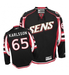 Youth Reebok Ottawa Senators #65 Erik Karlsson Authentic Black Third NHL Jersey