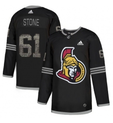 Men's Adidas Ottawa Senators #61 Mark Stone Black Authentic Classic Stitched NHL Jersey
