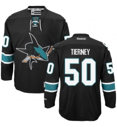 Women's Reebok San Jose Sharks #50 Chris Tierney Authentic Black Third NHL Jersey
