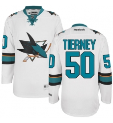 Youth Reebok San Jose Sharks #50 Chris Tierney Authentic White Away NHL Jersey