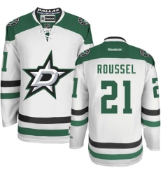 Men's Reebok Dallas Stars #21 Antoine Roussel Authentic White Away NHL Jersey