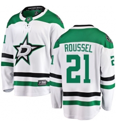 Youth Dallas Stars #21 Antoine Roussel Authentic White Away Fanatics Branded Breakaway NHL Jersey