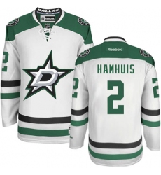 Youth Reebok Dallas Stars #2 Dan Hamhuis Authentic White Away NHL Jersey