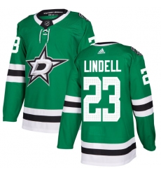Men's Adidas Dallas Stars #23 Esa Lindell Authentic Green Home NHL Jersey