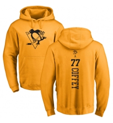 NHL Adidas Pittsburgh Penguins #77 Paul Coffey Gold One Color Backer Pullover Hoodie