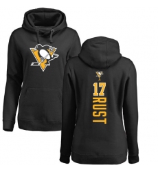 NHL Women's Adidas Pittsburgh Penguins #17 Bryan Rust Black Backer Pullover Hoodie