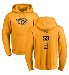 NHL Adidas Nashville Predators #59 Roman Josi Gold One Color Backer Pullover Hoodie