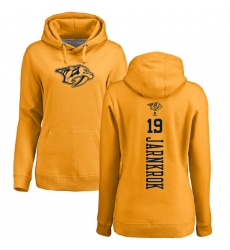 NHL Women's Adidas Nashville Predators #19 Calle Jarnkrok Gold One Color Backer Pullover Hoodie