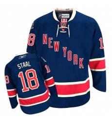 Youth Reebok New York Rangers #18 Marc Staal Authentic Navy Blue Third NHL Jersey