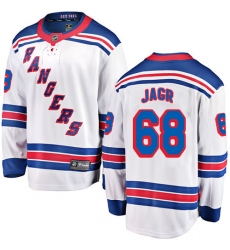 Youth New York Rangers #68 Jaromir Jagr Fanatics Branded White Away Breakaway NHL Jersey