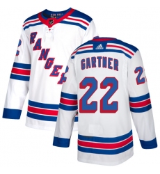 Women's Reebok New York Rangers #22 Mike Gartner Authentic White Away NHL Jersey