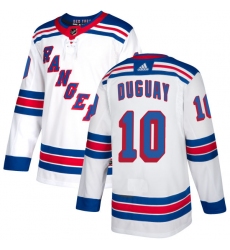 Women's Reebok New York Rangers #10 Ron Duguay Authentic White Away NHL Jersey