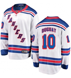 Youth New York Rangers #10 Ron Duguay Fanatics Branded White Away Breakaway NHL Jersey