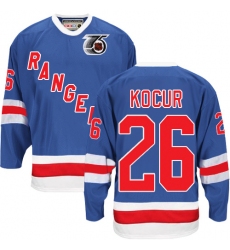 Men's CCM New York Rangers #26 Joe Kocur Premier Royal Blue 75TH Throwback NHL Jersey