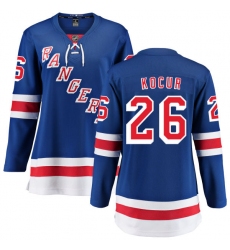 Women's New York Rangers #26 Joe Kocur Fanatics Branded Royal Blue Home Breakaway NHL Jersey