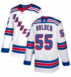 Women's Adidas New York Rangers #55 Nick Holden Authentic White Away NHL Jersey