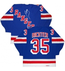 Men's CCM New York Rangers #35 Mike Richter Premier Royal Blue New Throwback NHL Jersey