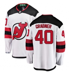 Men's New Jersey Devils #40 Michael Grabner Fanatics Branded White Away Breakaway NHL Jersey