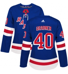 Women's Adidas New York Rangers #40 Michael Grabner Premier Royal Blue Home NHL Jersey
