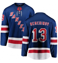 Men's New York Rangers #13 Sergei Nemchinov Fanatics Branded Royal Blue Home Breakaway NHL Jersey