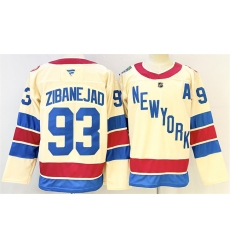 Men's New York Rangers #93 Mika Zibanejad Beige 2025-26 Winter Classic With A Stitched Hockey Jersey
