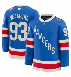 Men's New York Rangers #93 Mika Zibanejad Blue Centennial Stitched Hockey Jersey