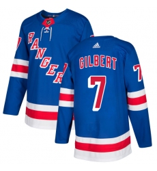 Youth Adidas New York Rangers #7 Rod Gilbert Authentic Royal Blue Home NHL Jersey