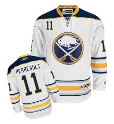 Men's Reebok Buffalo Sabres #11 Gilbert Perreault Authentic White Away NHL Jersey