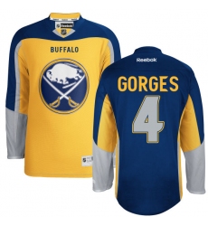 Youth Reebok Buffalo Sabres #4 Josh Gorges Authentic Gold Third NHL Jersey
