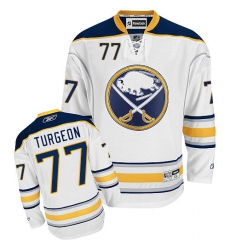 Women's Reebok Buffalo Sabres #77 Pierre Turgeon Authentic White Away NHL Jersey