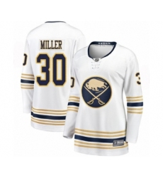 Women's Buffalo Sabres #30 Ryan Miller Fanatics Branded White 50th Season Breakaway Hockey Jersey