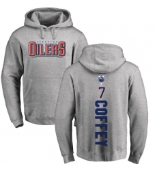 NHL Adidas Edmonton Oilers #7 Paul Coffey Ash Backer Pullover Hoodie