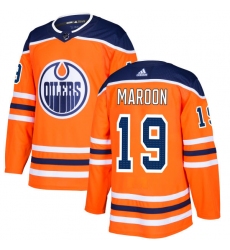 Men's Adidas Edmonton Oilers #19 Patrick Maroon Authentic Orange Home NHL Jersey