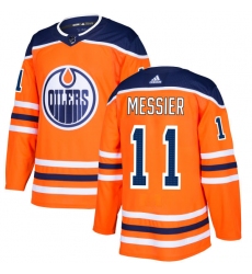 Youth Adidas Edmonton Oilers #11 Mark Messier Authentic Orange Home NHL Jersey