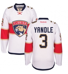 Youth Reebok Florida Panthers #3 Keith Yandle Authentic White Away NHL Jersey