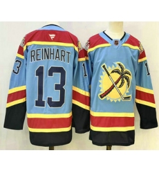 Men's Florida Panthers #13 Sam Reinhart Blue Reverse Retro Stitched Authentic Jersey
