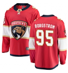 Men's Florida Panthers #95 Henrik Borgstrom Fanatics Branded Red Home Breakaway NHL Jersey