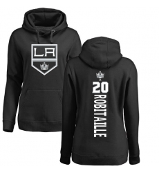 NHL Women's Adidas Los Angeles Kings #20 Luc Robitaille Black Backer Pullover Hoodie