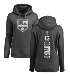 NHL Women's Adidas Los Angeles Kings #13 Kyle Clifford Charcoal One Color Backer Pullover Hoodie
