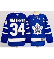 Men's Toronto Maple Leafs #34 Auston Matthews Blue 2024-25 Stitched Jersey