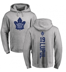 NHL Adidas Toronto Maple Leafs #19 Joffrey Lupul Ash Backer Pullover Hoodie