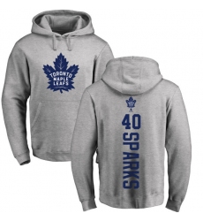 NHL Adidas Toronto Maple Leafs #40 Garret Sparks Ash Backer Pullover Hoodie